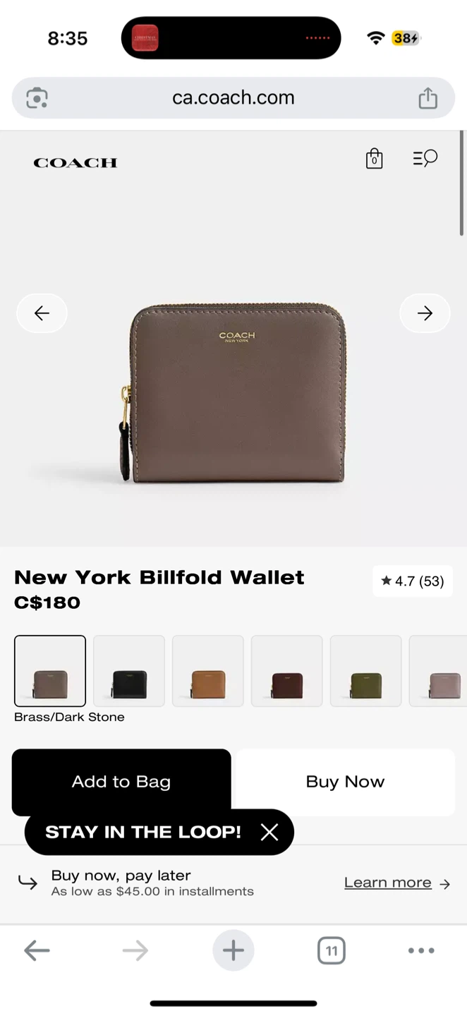 Coach New York Billfold Wallet - Brass/Dark Stone - photo 4