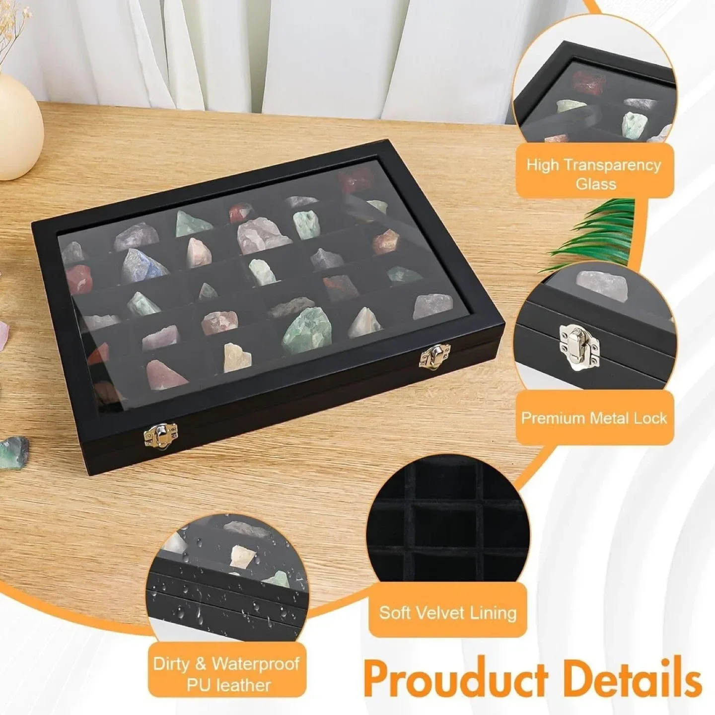 Black Gemstone Display Case image indicator(4)