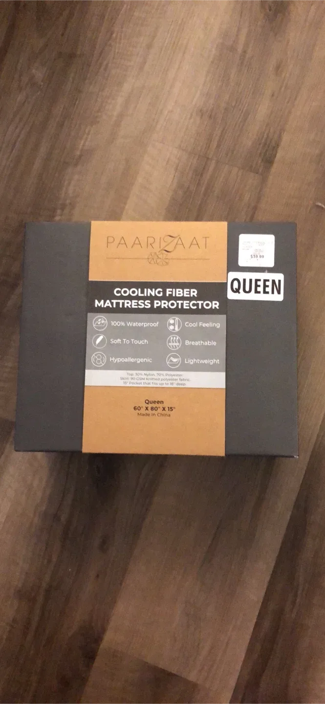 Cooling Fiber Mattress Protector - Queen