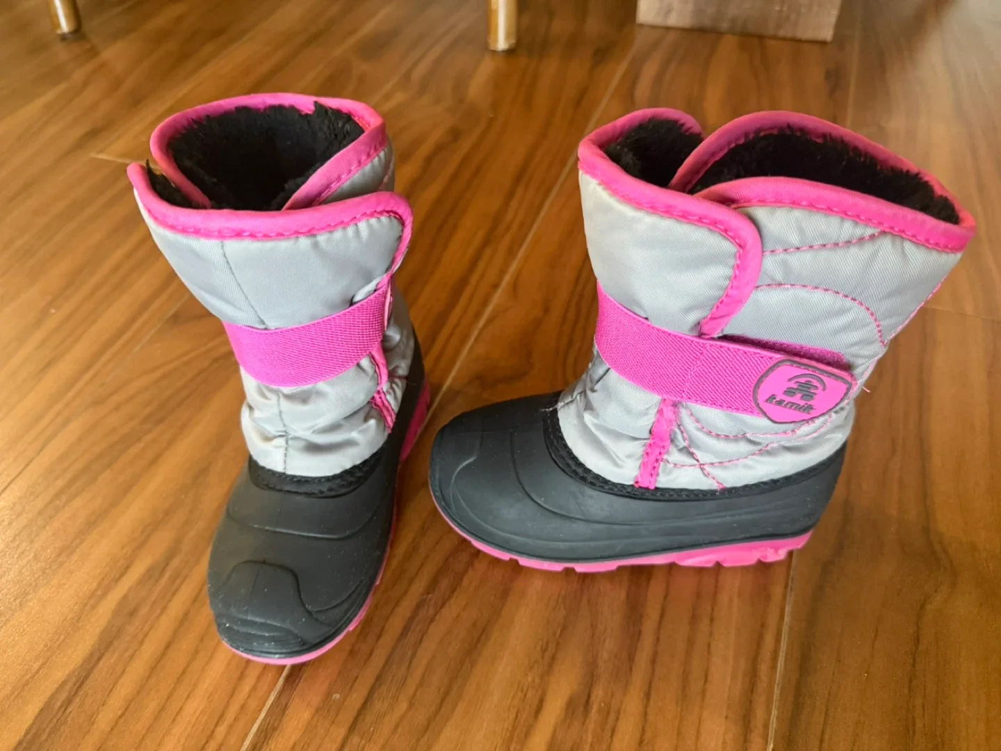 Kamik Size 9 Pink & Grey Snow Boots
