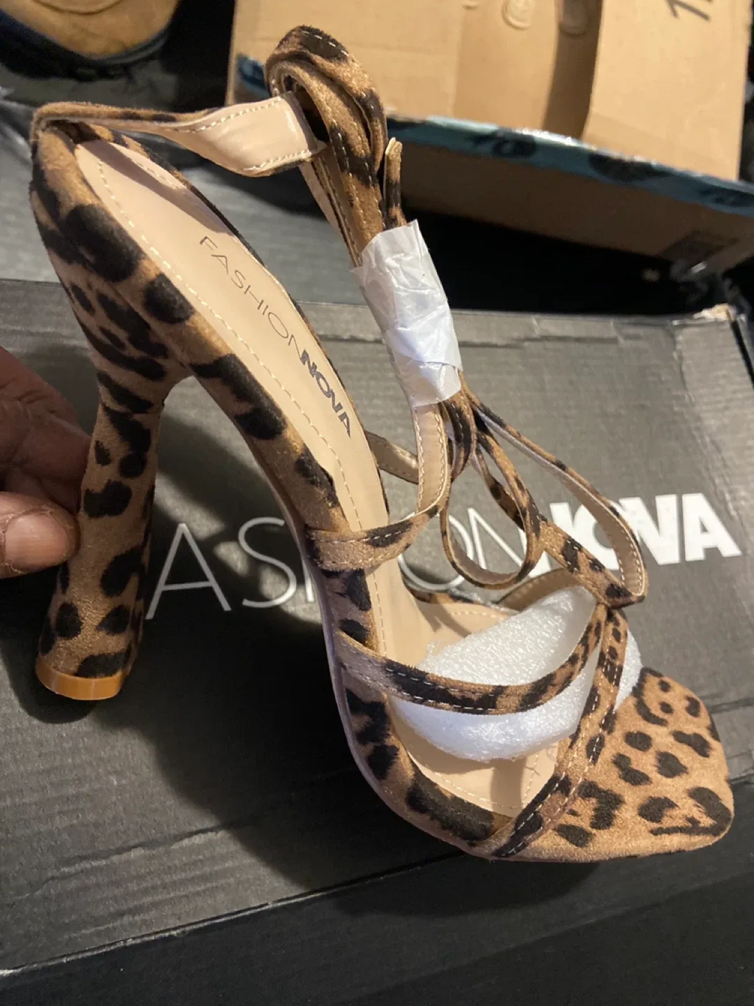 Brand New Fashion Nova Leopard Print Heels US 6.5
