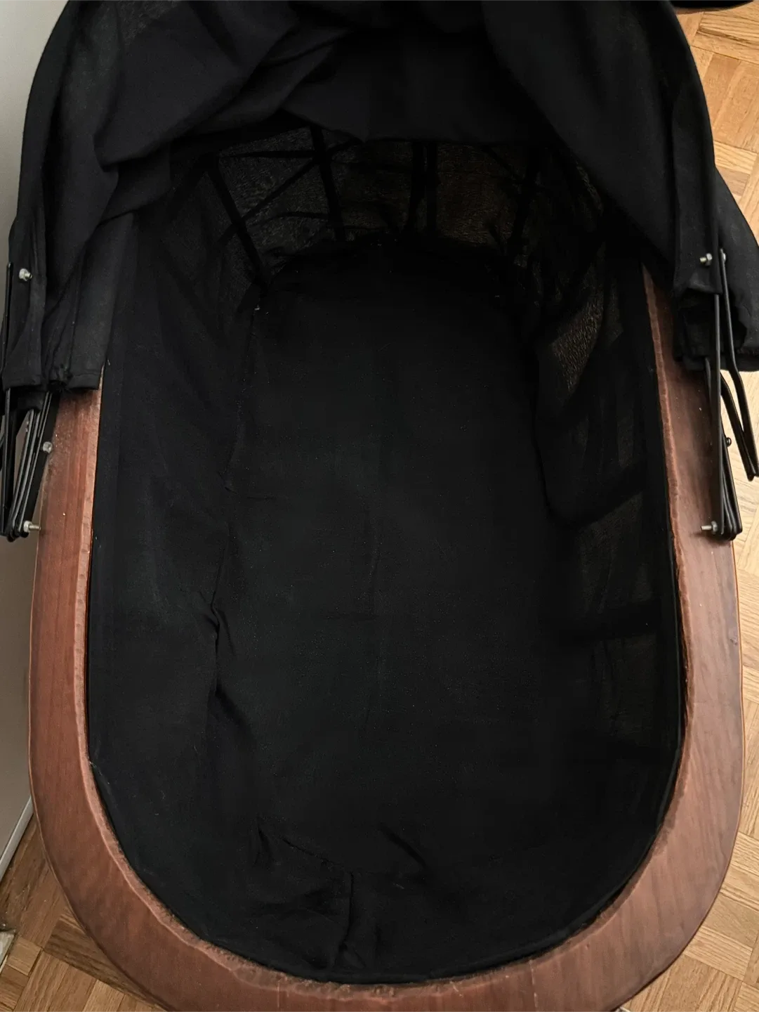 Large Antique Vintage Victorian Wooden Doll Carriage Stroller image indicator(5)