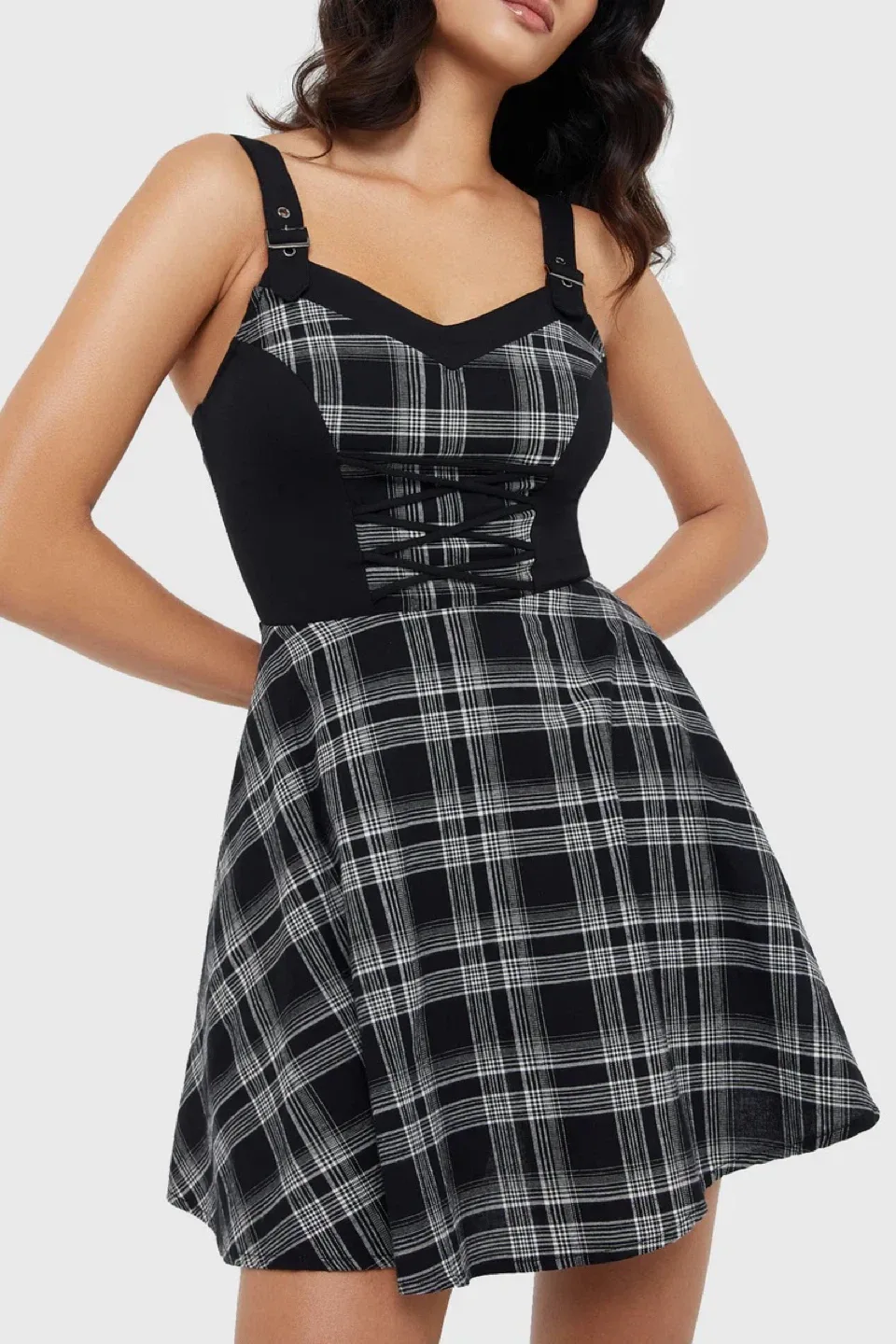 NEW Killstar Goth Witchy Sexy Black Grey Mini Dress Small