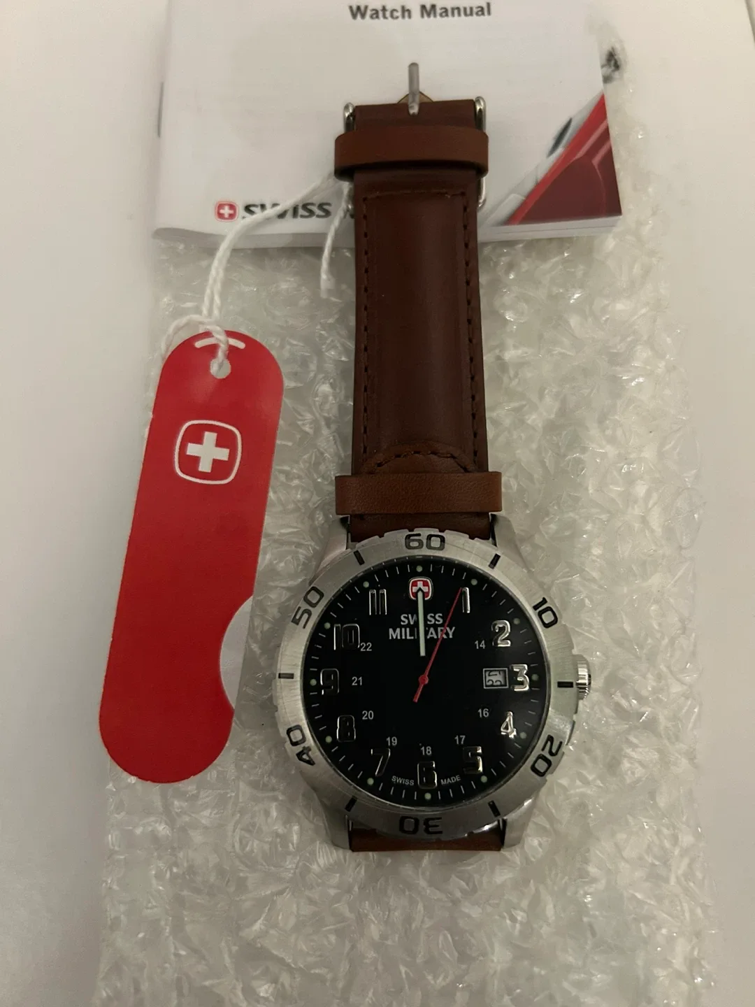 Swiss Military Watch, Brown Leather Strap image indicator(2)