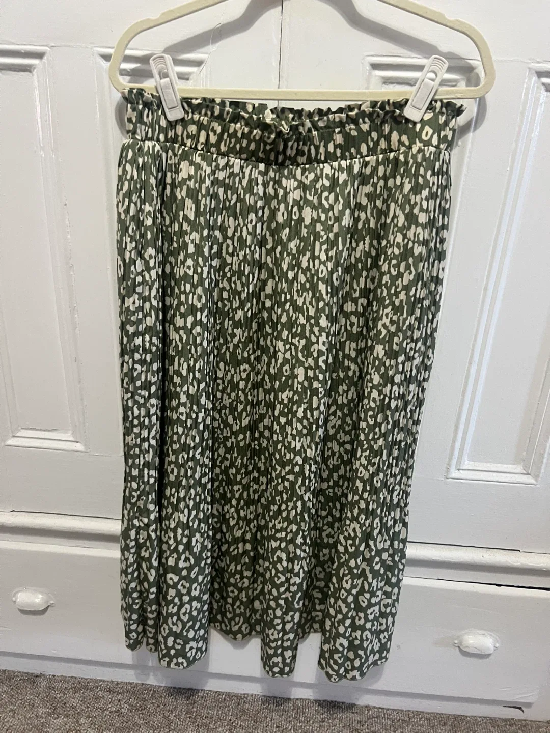 Green Leopard Skirt XL