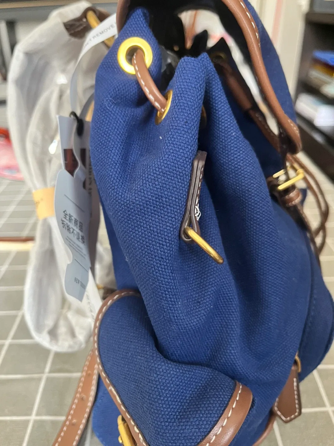 Blue Canvas Backpack image indicator(2)