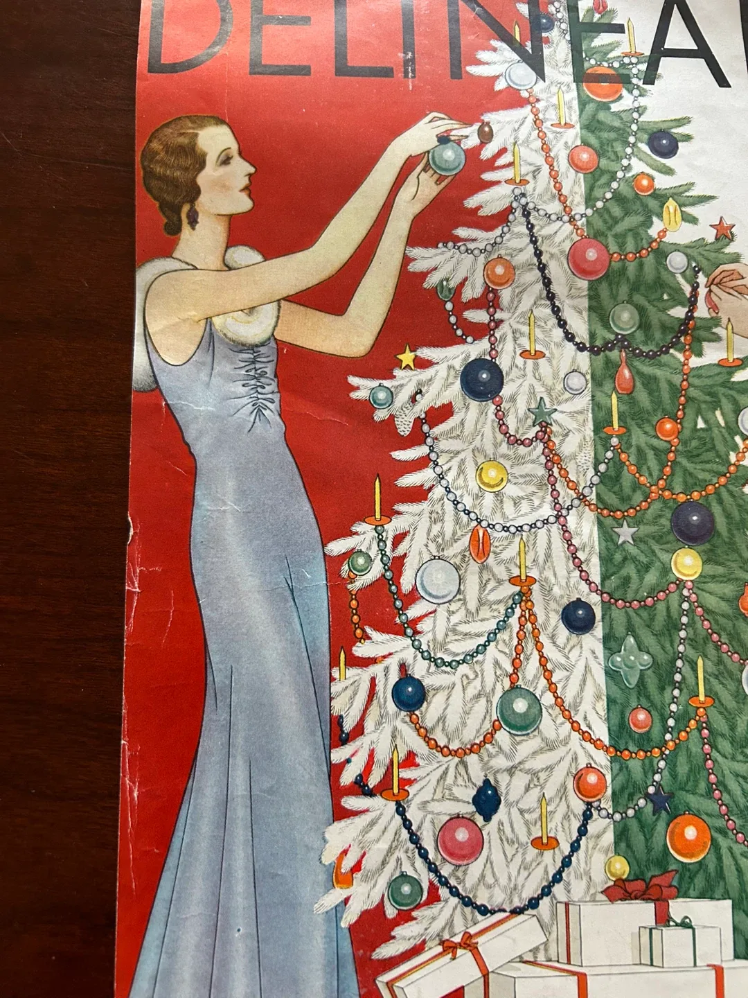 1931 art deco Xmas Christmas tree bulb mercury art vintage image indicator(2)