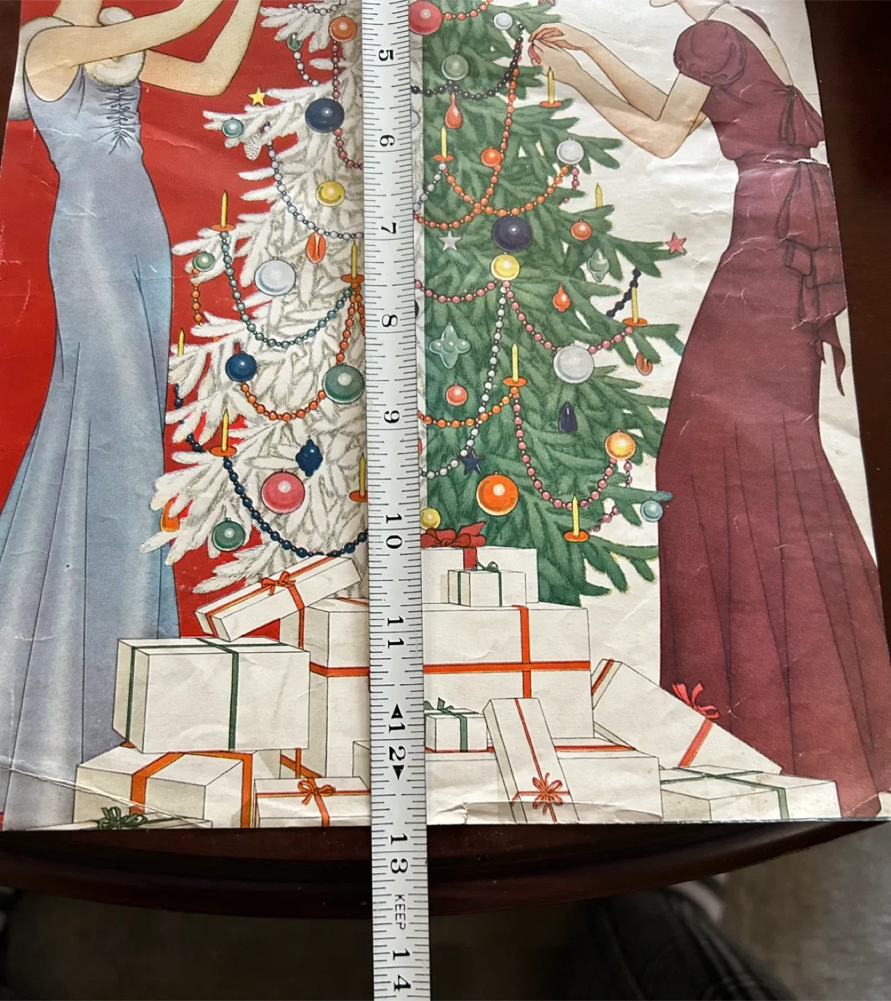 1931 art deco Xmas Christmas tree bulb mercury art vintage image indicator(5)