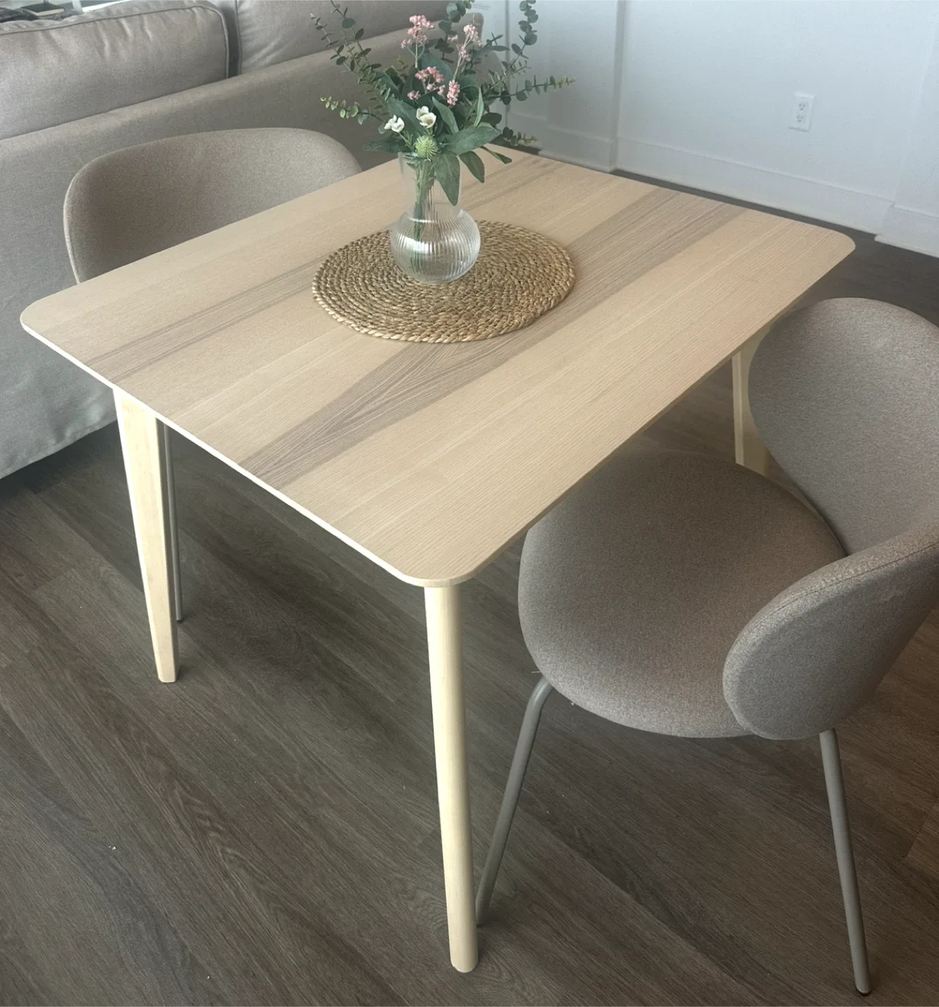 IKEA KRYLBO 2 Chair, Tonerud Dark Beige & LISABO Table