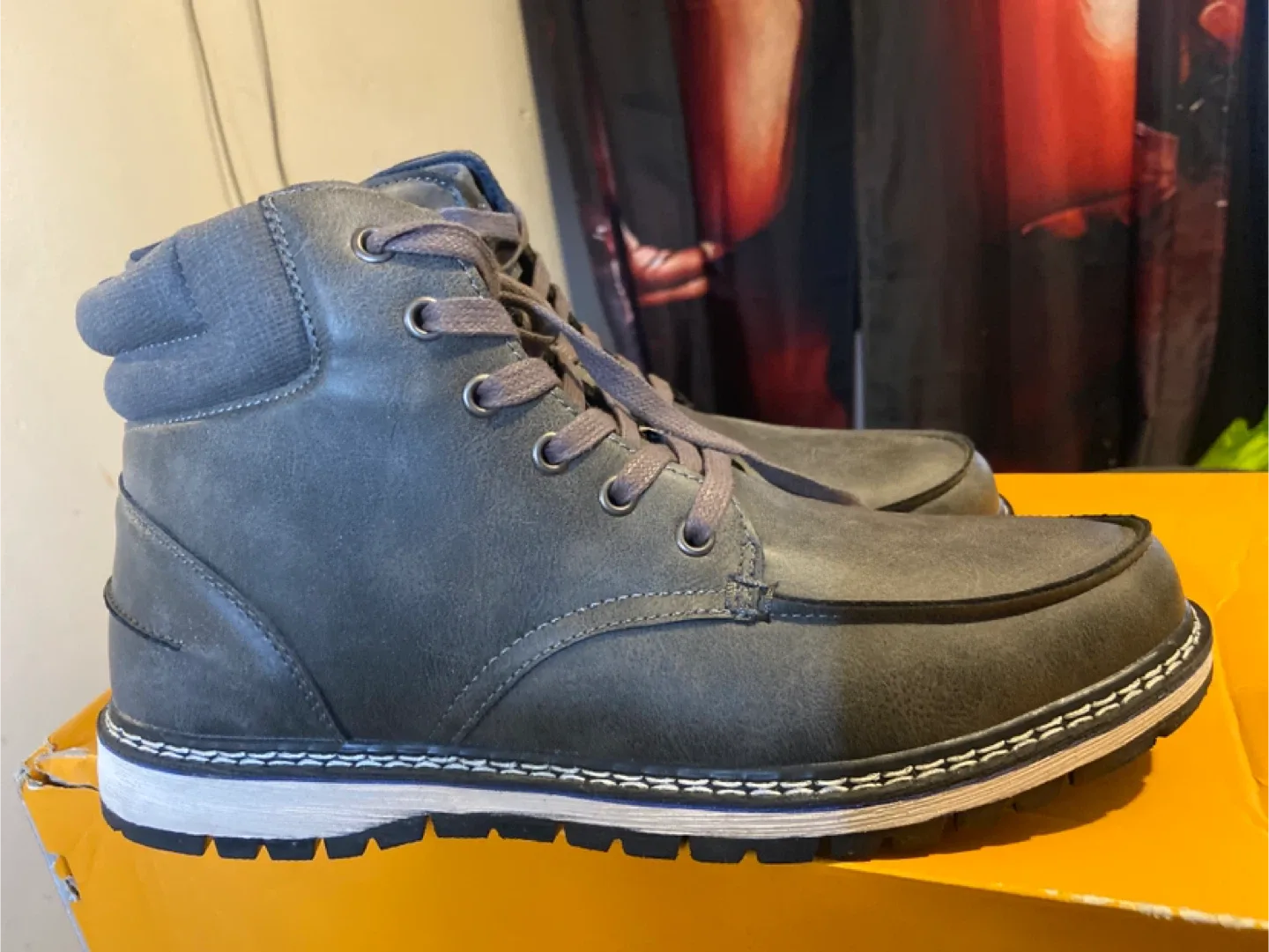 Men's Grey Ankle Boots US10