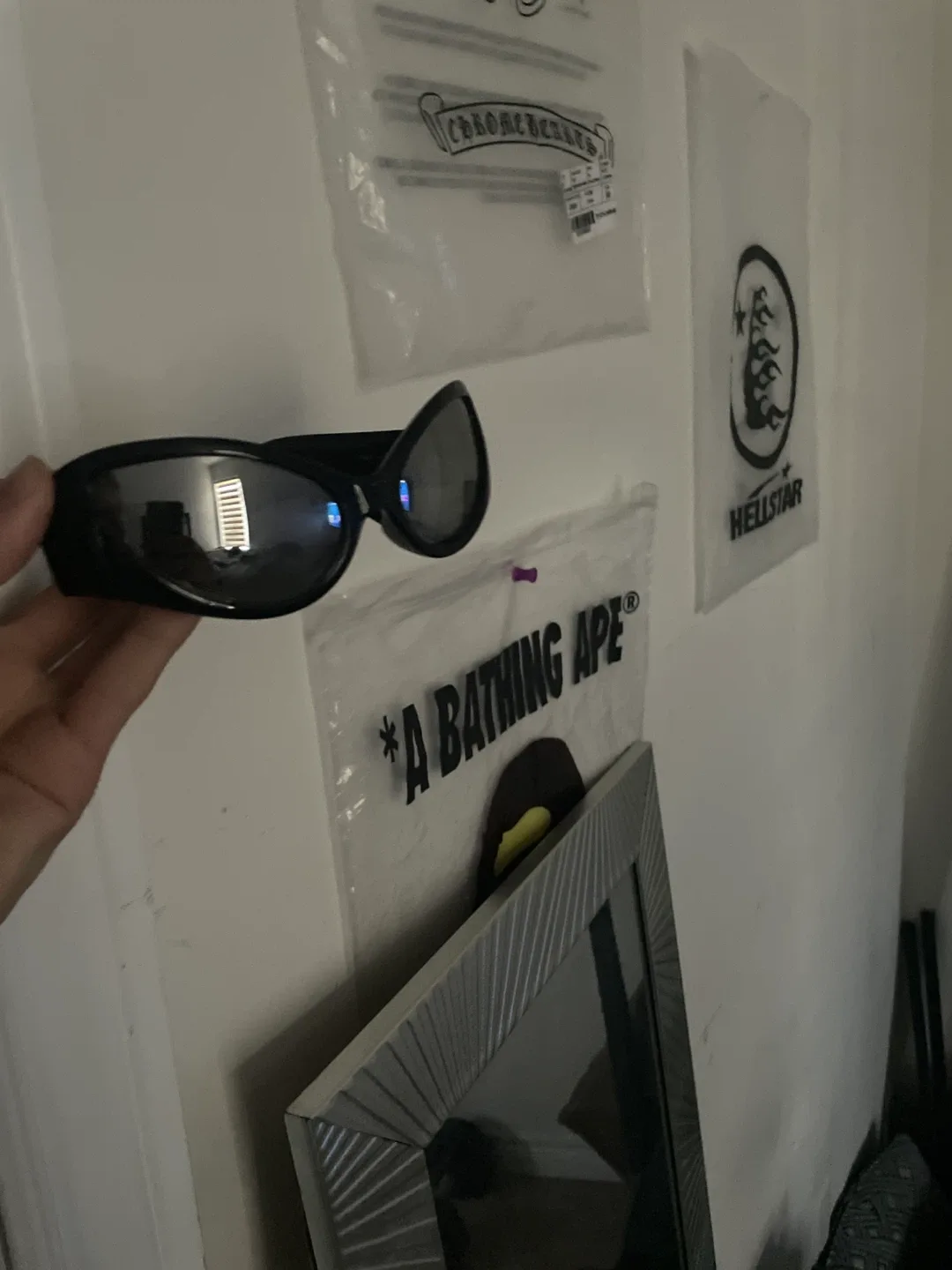 Chrome Hearts style Sunglasses - Black