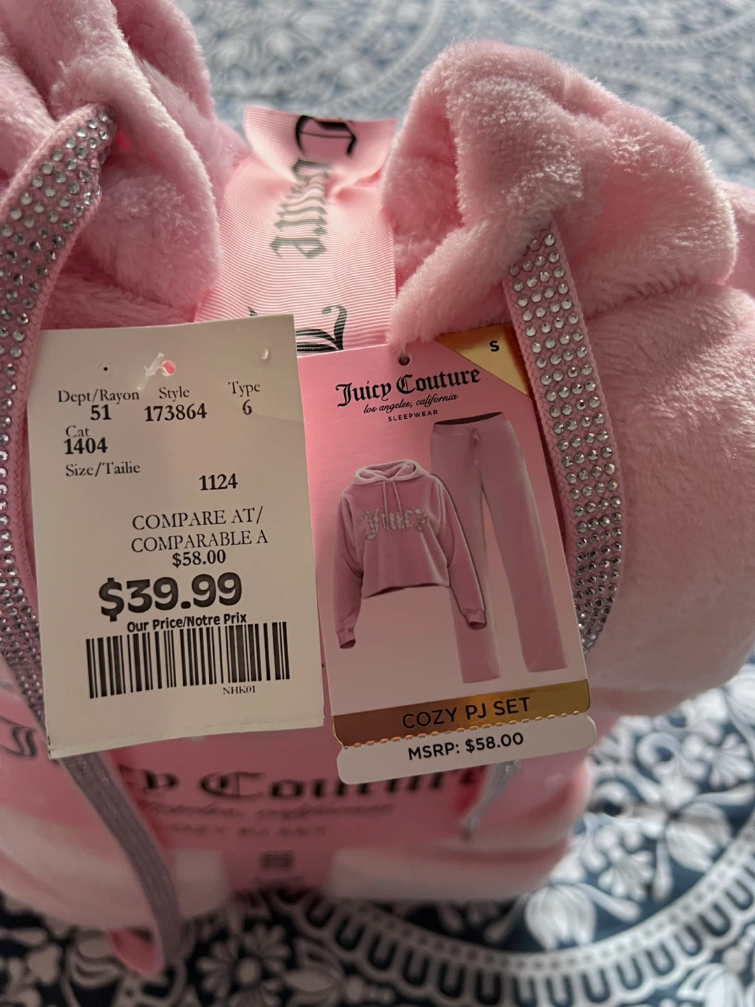 Juicy Couture Cozy PJ Set - Size Small - photo 2