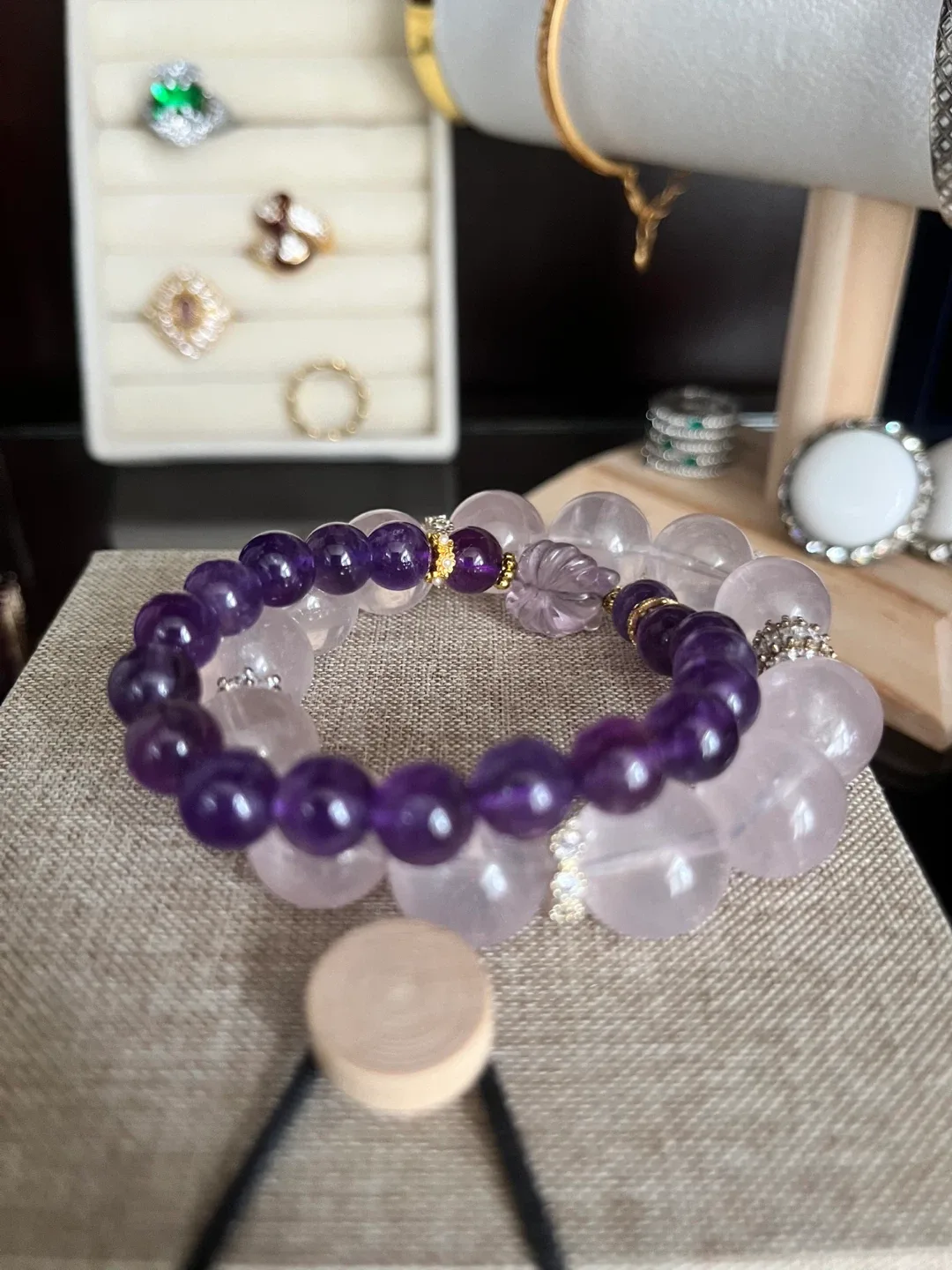 Purple Pink Crystal Bracelet