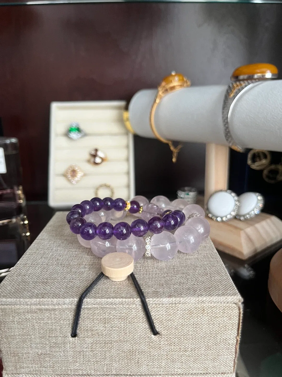 Purple Pink Crystal Bracelet image indicator(2)