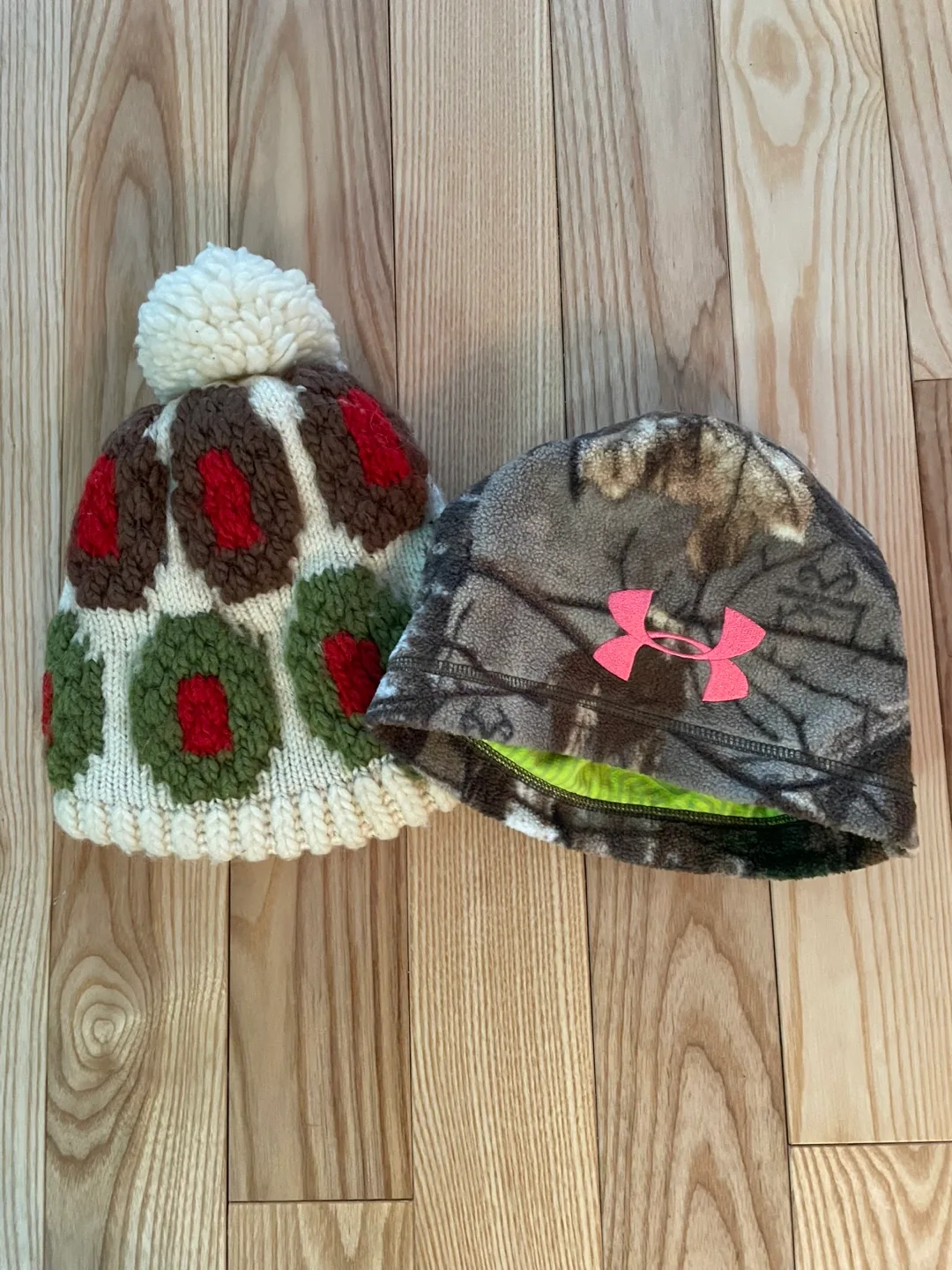Under Armour & Knit Pom Pom Beanies