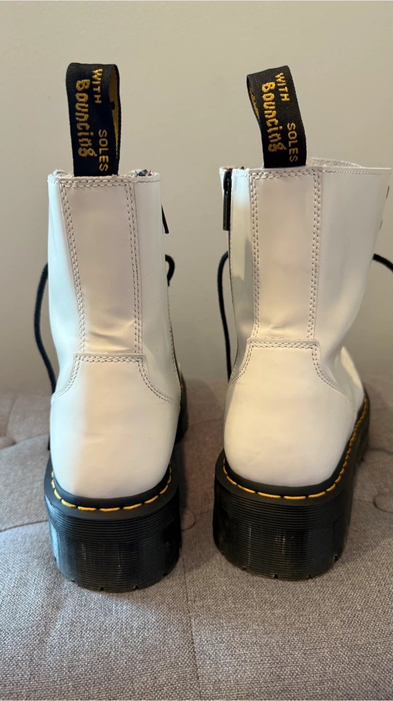 Dr. Martens Jadon White Platform Boots - US 13 - photo 3