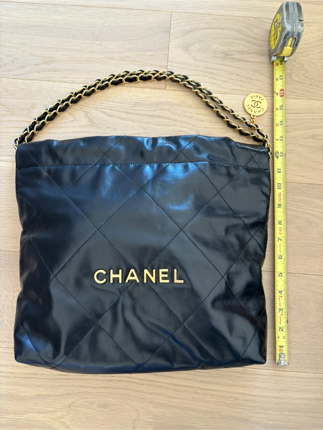 Chanel Style Black Leather Shoulder Bag - photo 2