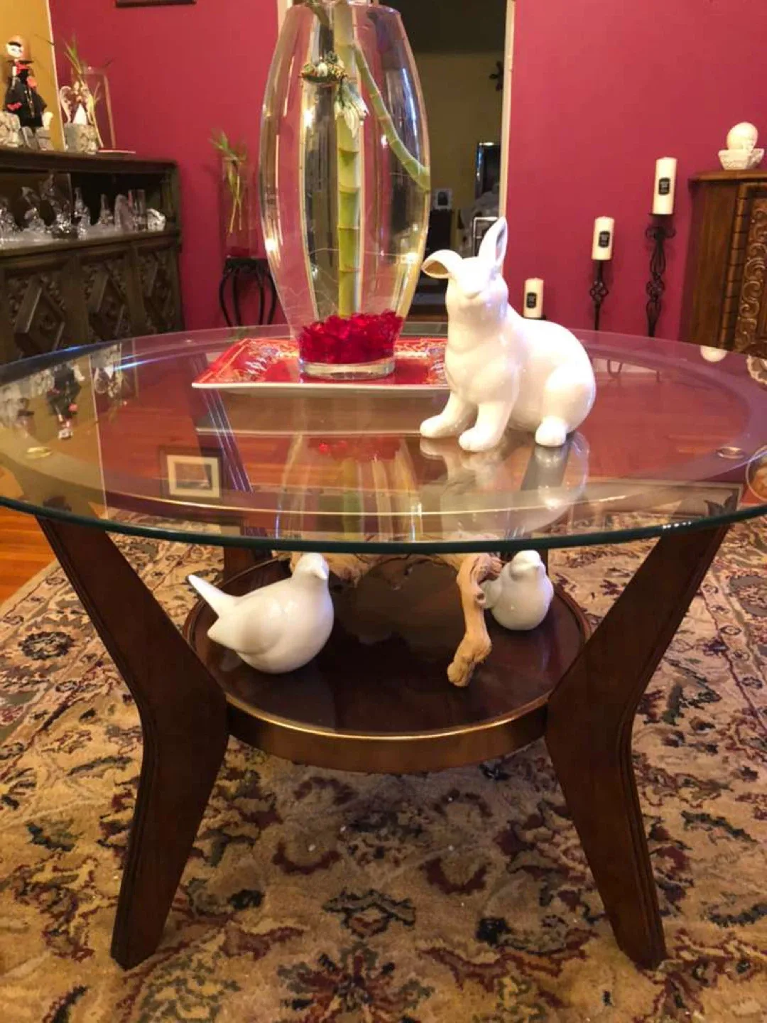 Round Glass Top Coffee Table