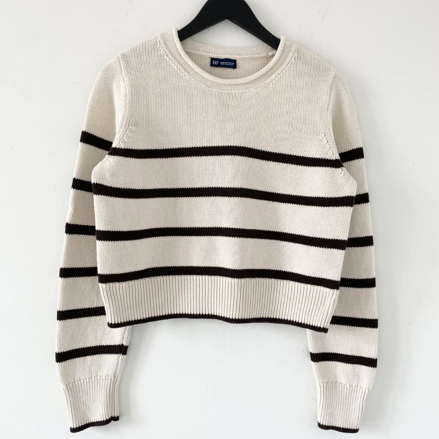 GAP Roll Neck 100% Cotton Striped Sweater