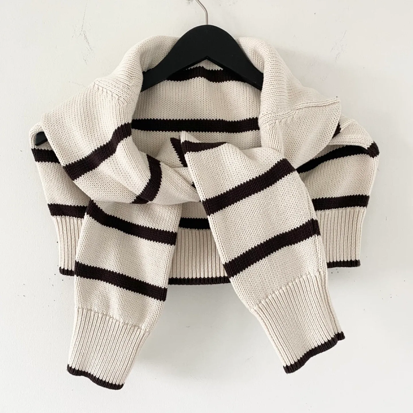 GAP Roll Neck 100% Cotton Striped Sweater image indicator(3)