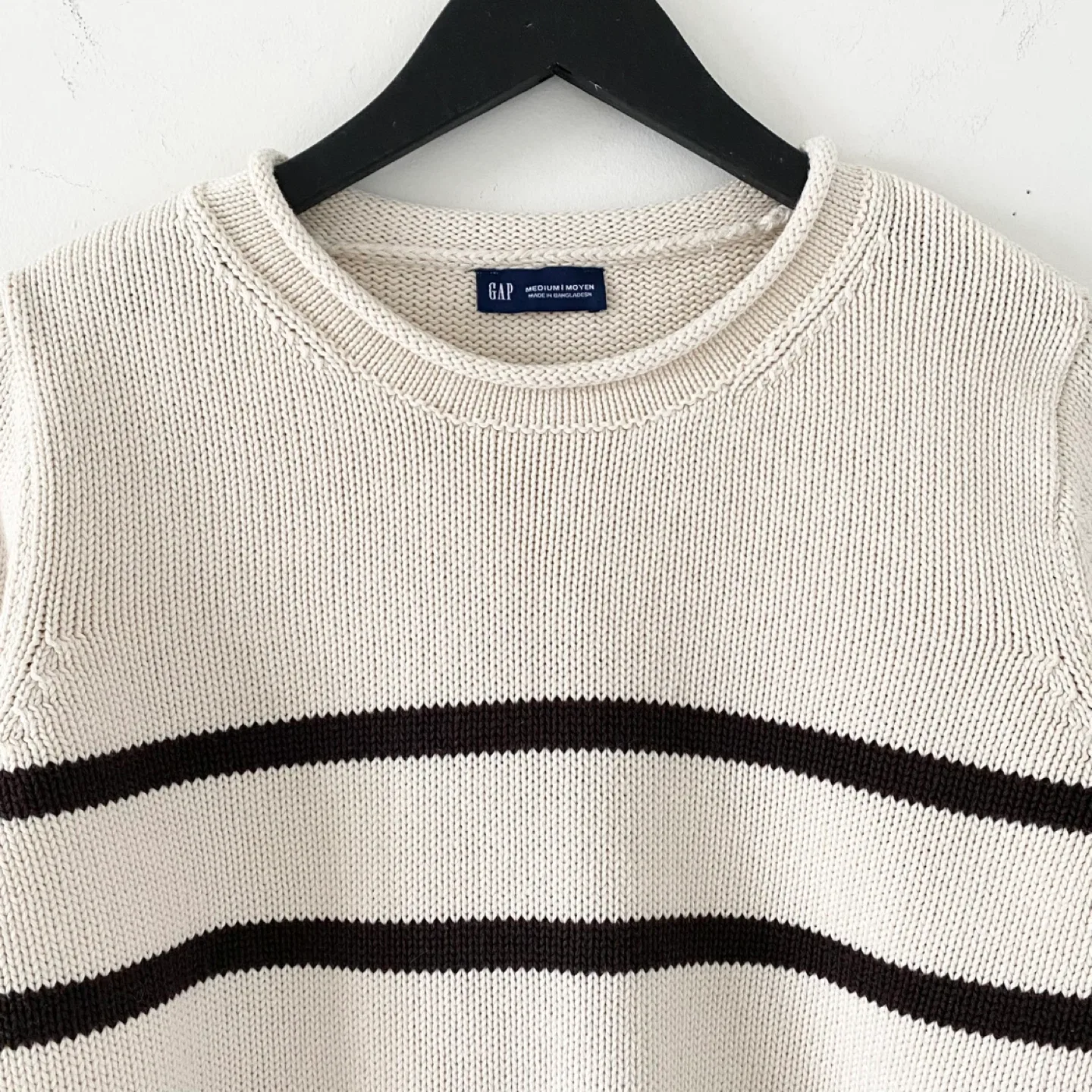 GAP Roll Neck 100% Cotton Striped Sweater image indicator(4)