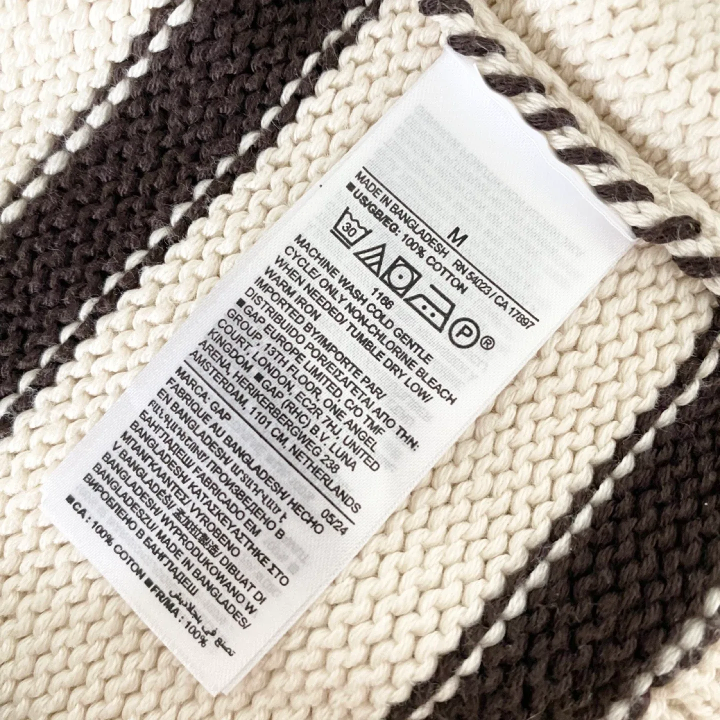 GAP Roll Neck 100% Cotton Striped Sweater image indicator(7)