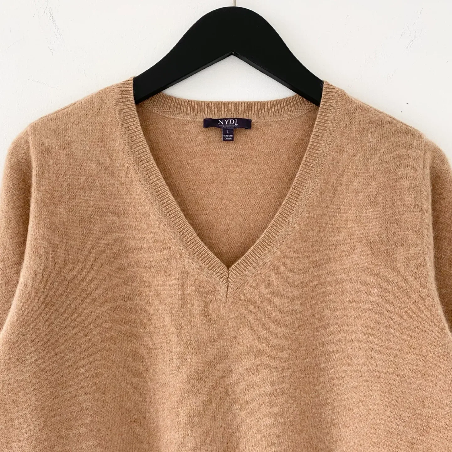 NYDJ 100% Cashmere Classic V-Neck Sweater image indicator(4)