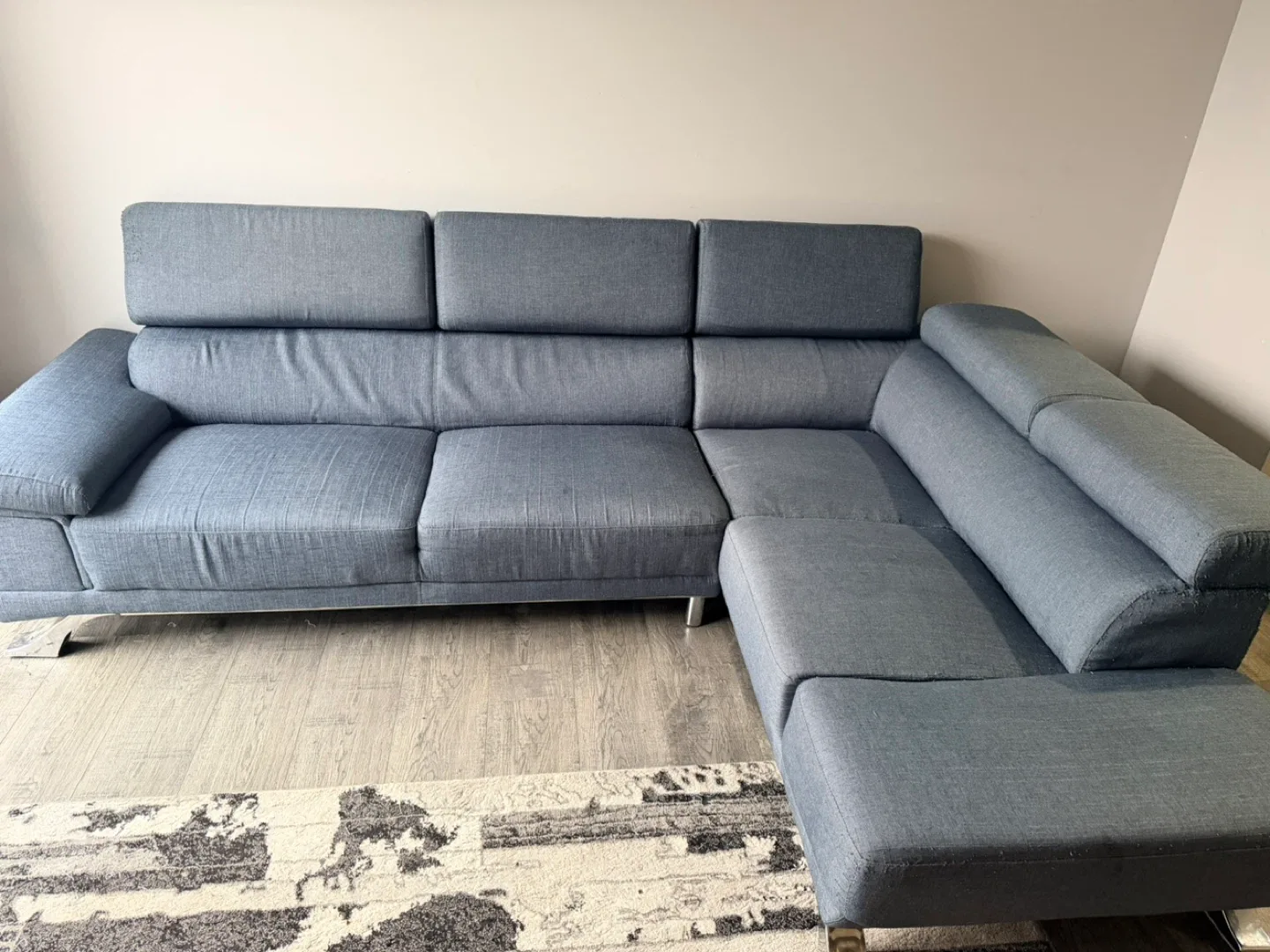 Grey Sectional Sofa - Used Condition
