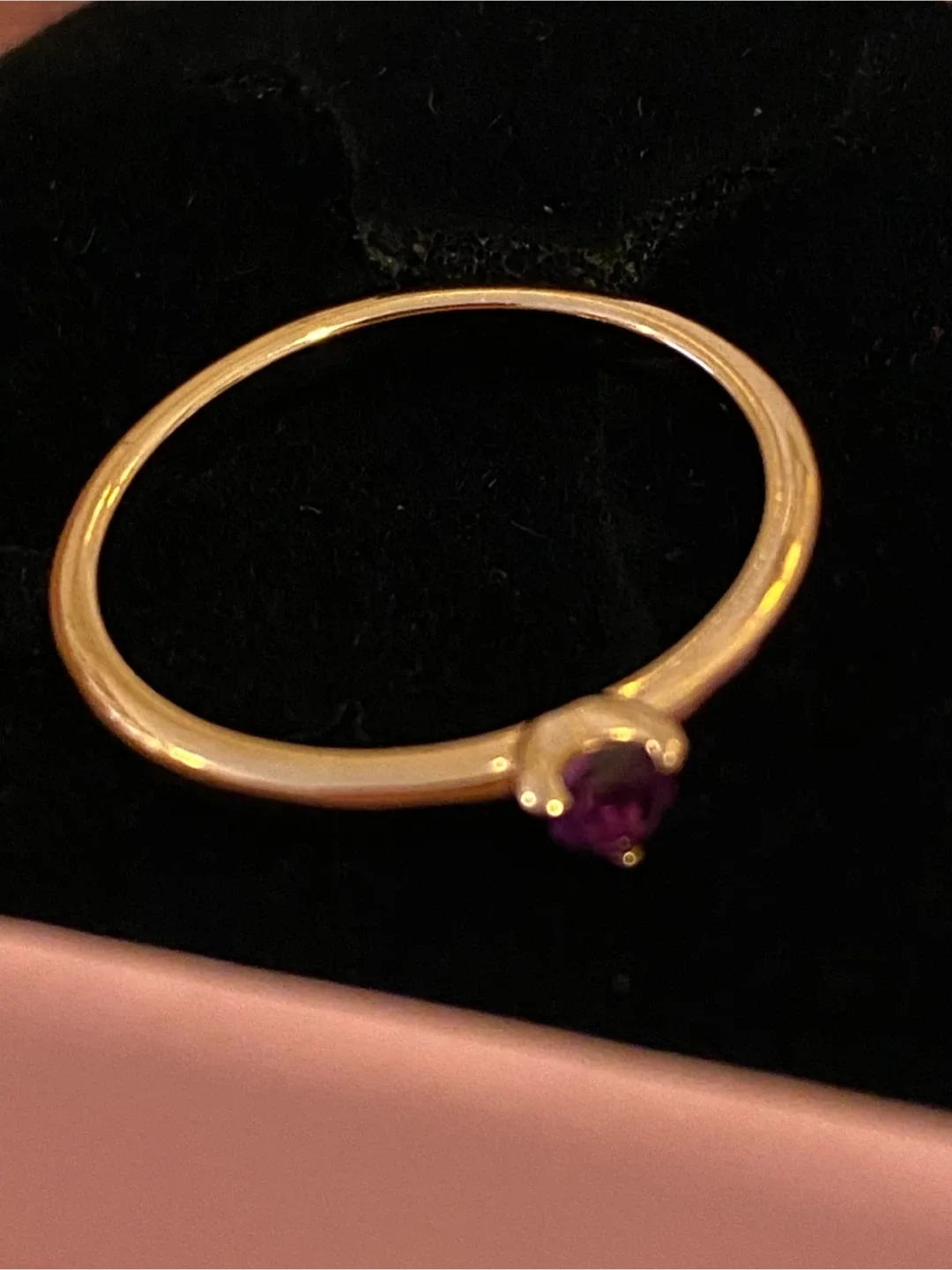 PRACTICALLY NEW- PANDORA Purple Solitaire Rose image indicator(3)