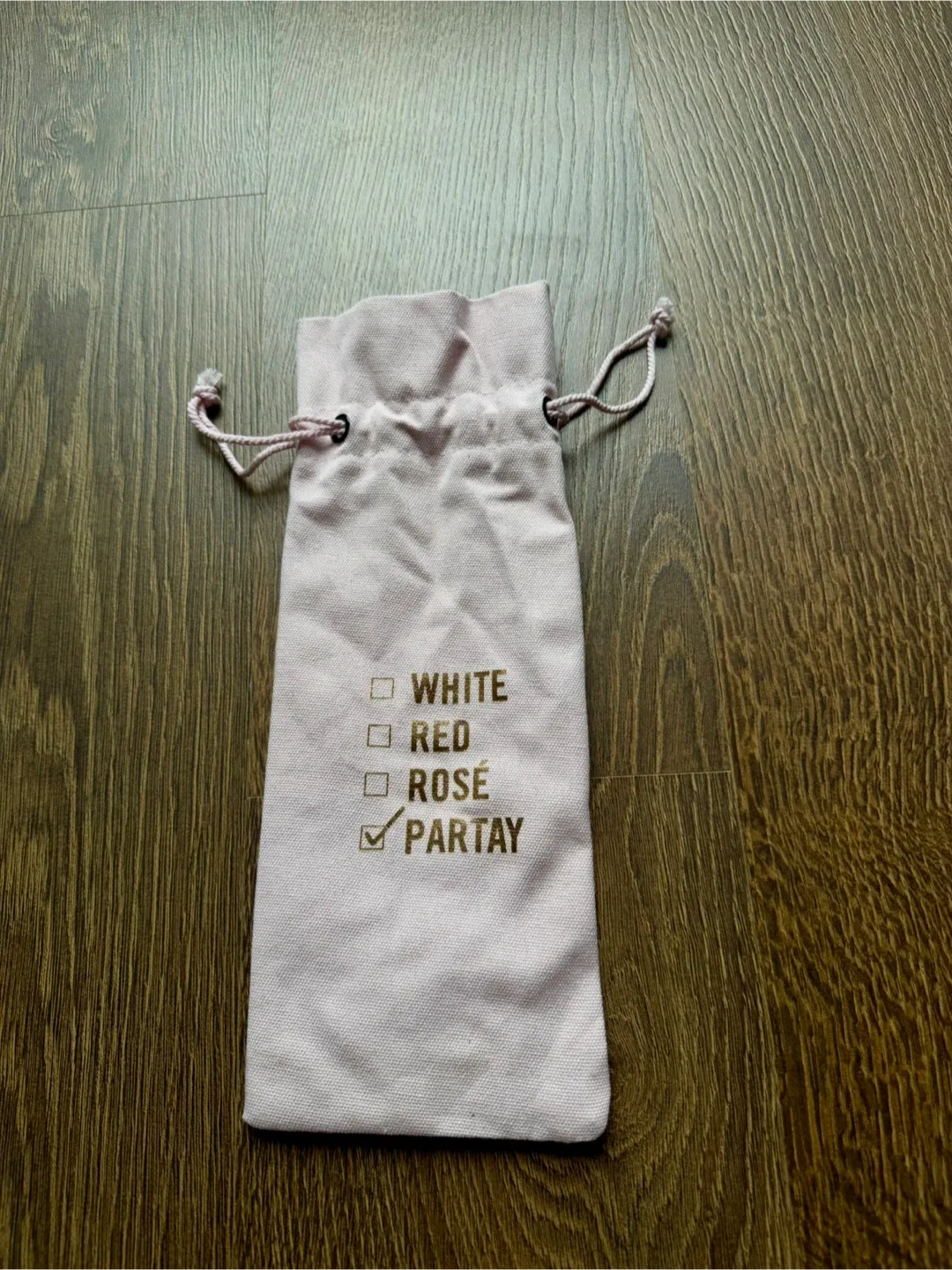 Pink Wine Bottle Bag - "Partay"