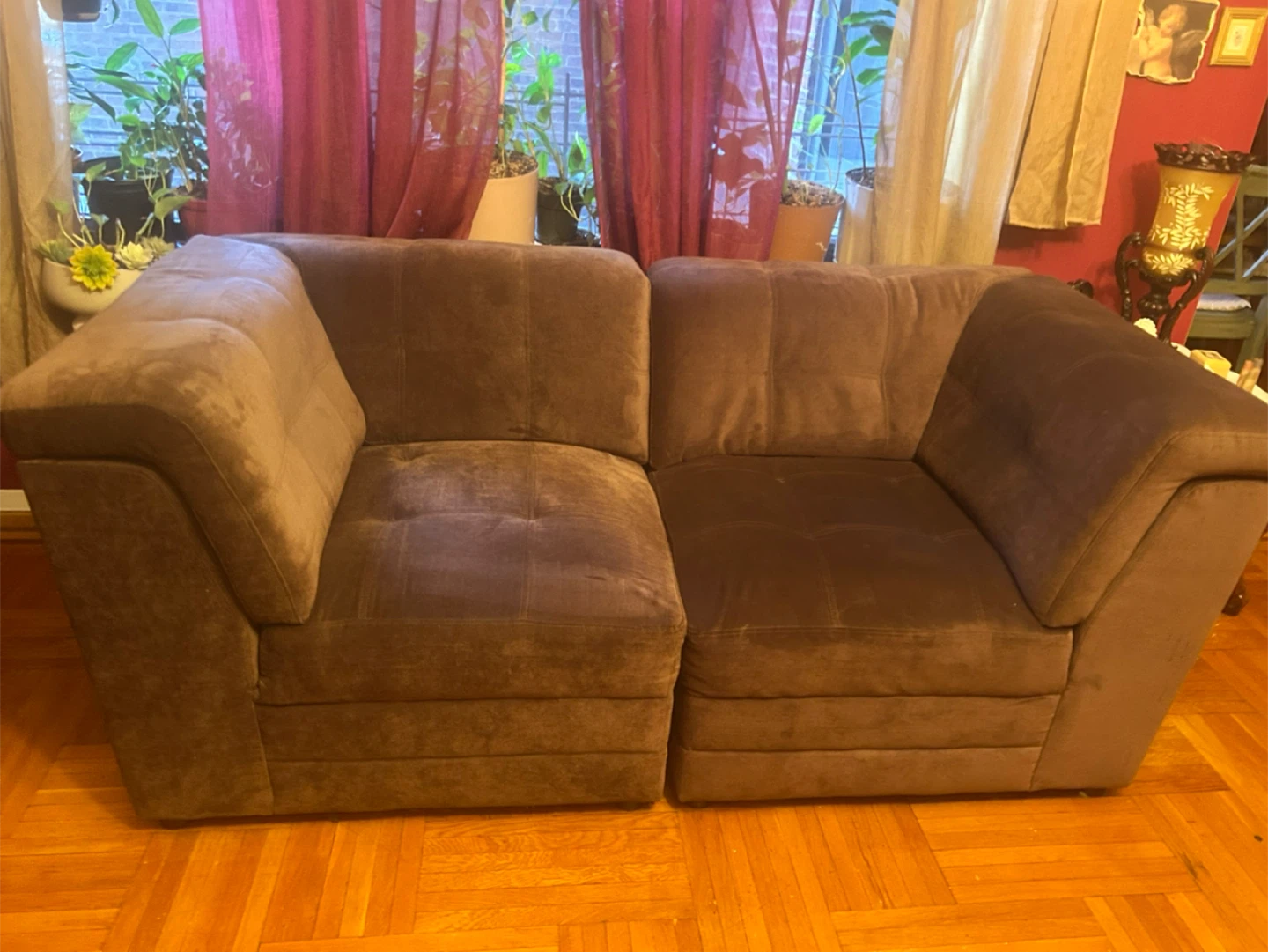 Brown Modular Sofa