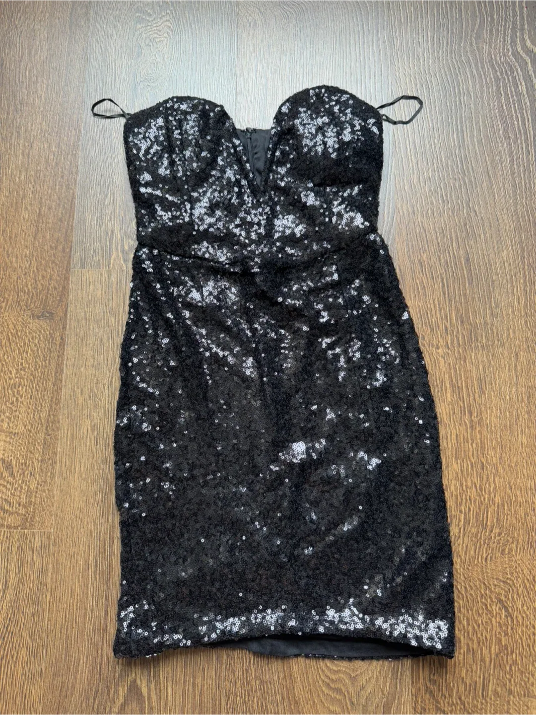 Tobi Black Sequin Dress - Size XS
