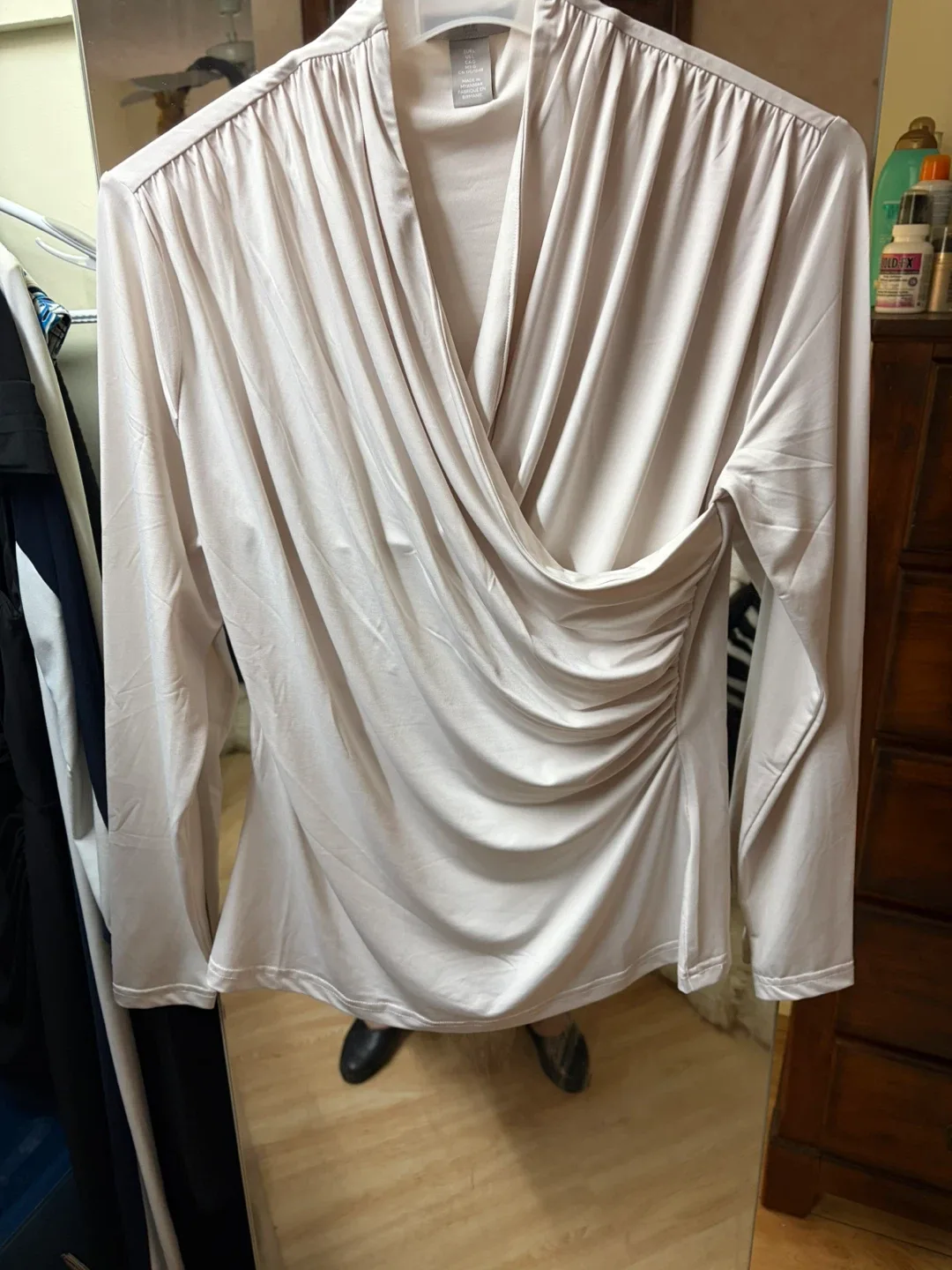 H&M White Long Sleeve Top