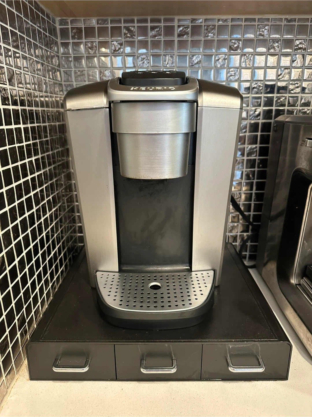 Keurig Coffee Maker with pod stand