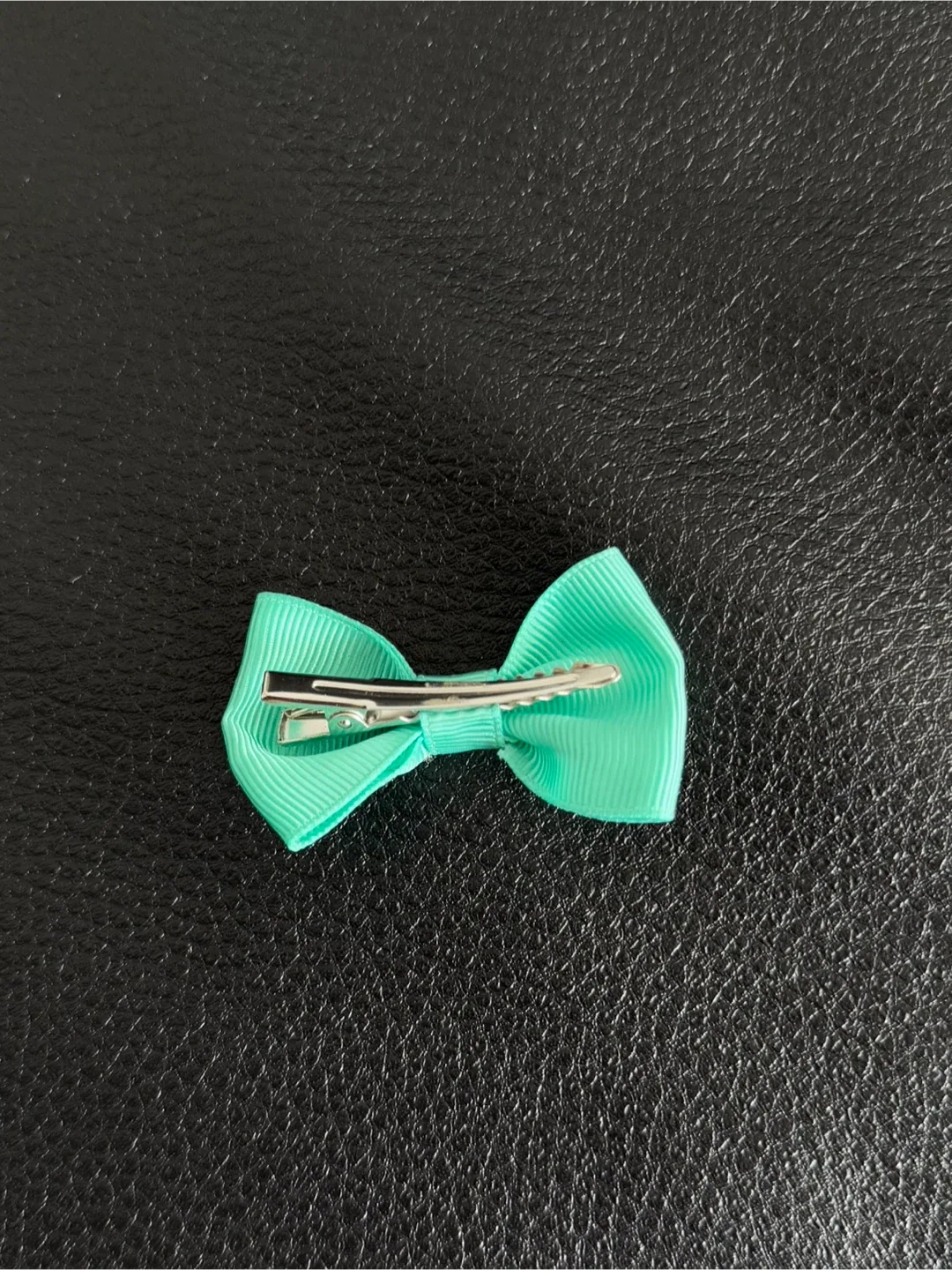 Mint Green Hair Bow Clip image indicator(2)