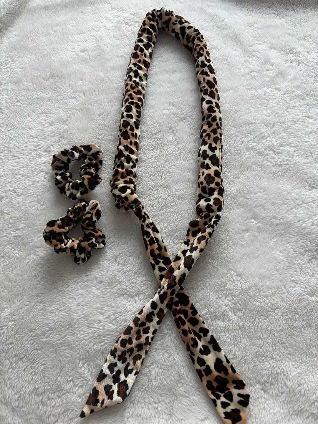 Leopard Print Hair Curler with Scrunchies