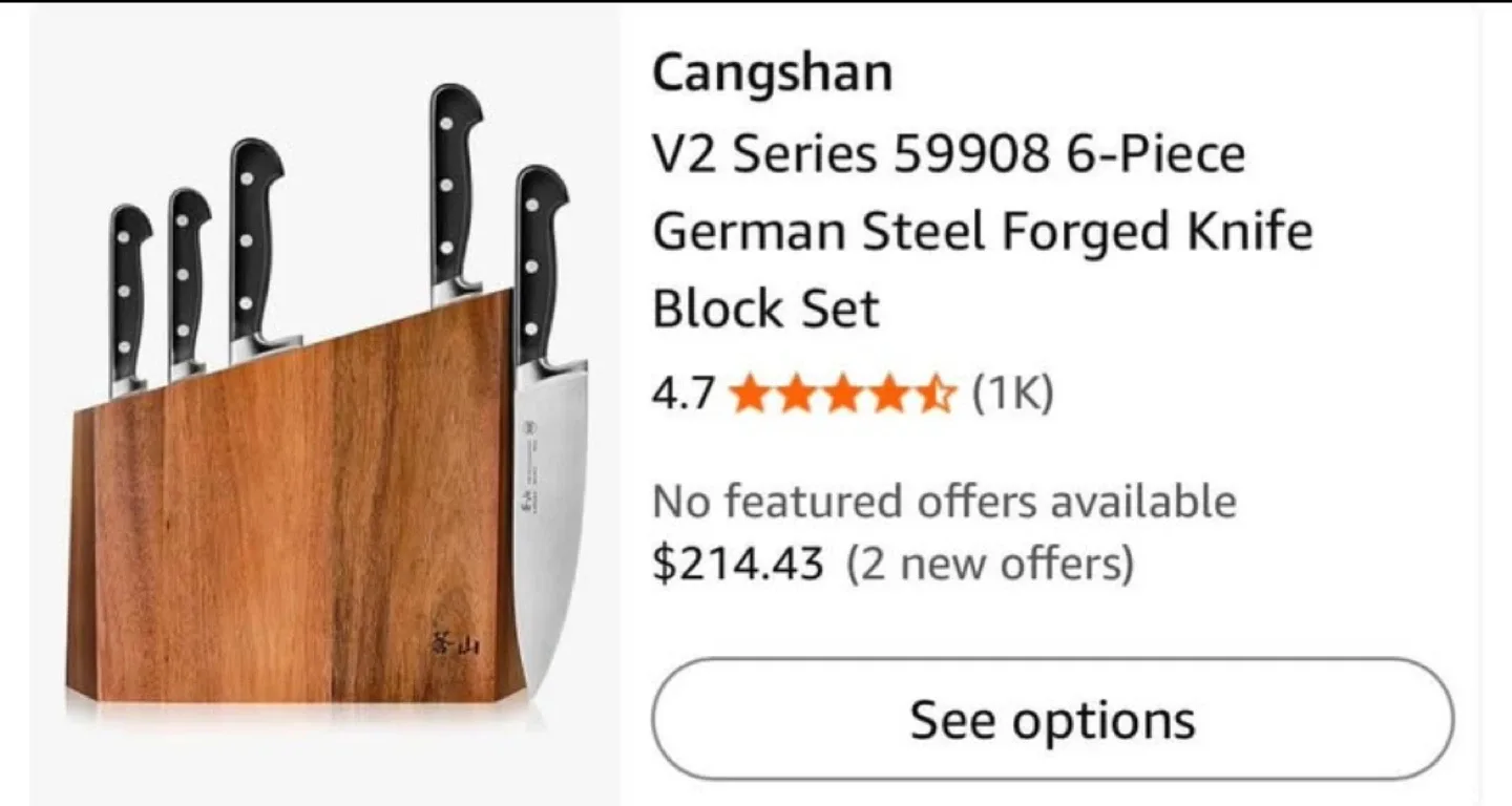 Copenhagen 6-Piece Knife Set with Wood Block image indicator(3)