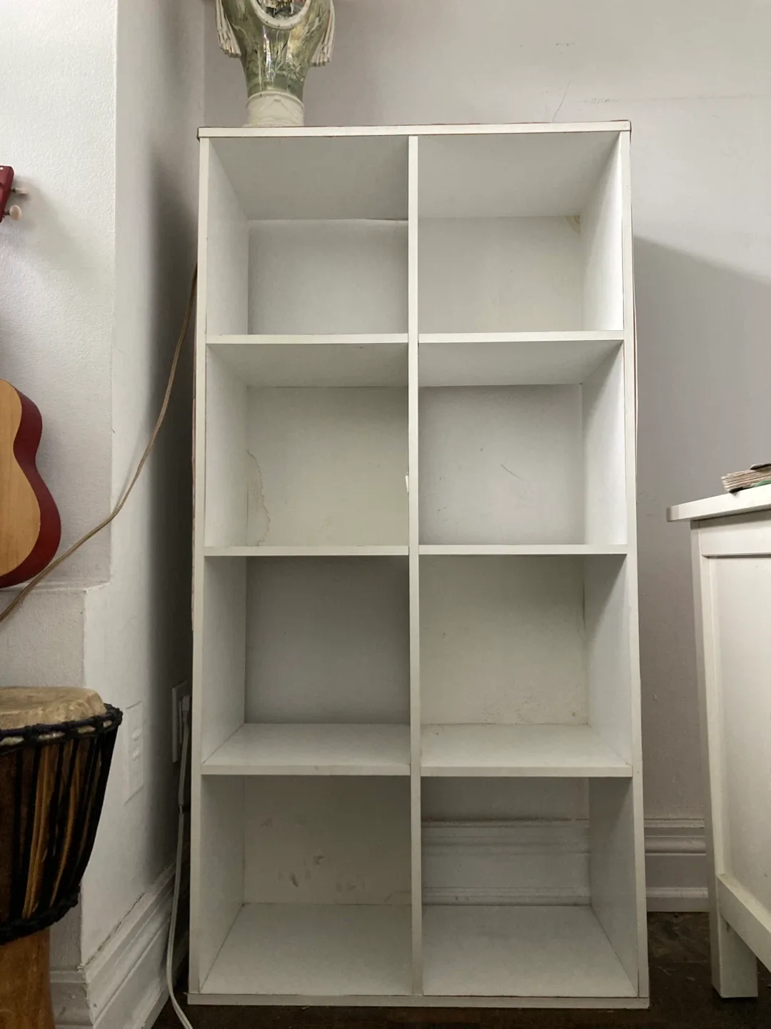 White 8-Cube Storage Shelf Unit