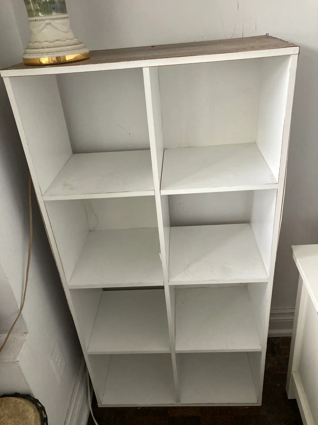 White 8-Cube Storage Shelf Unit image indicator(6)