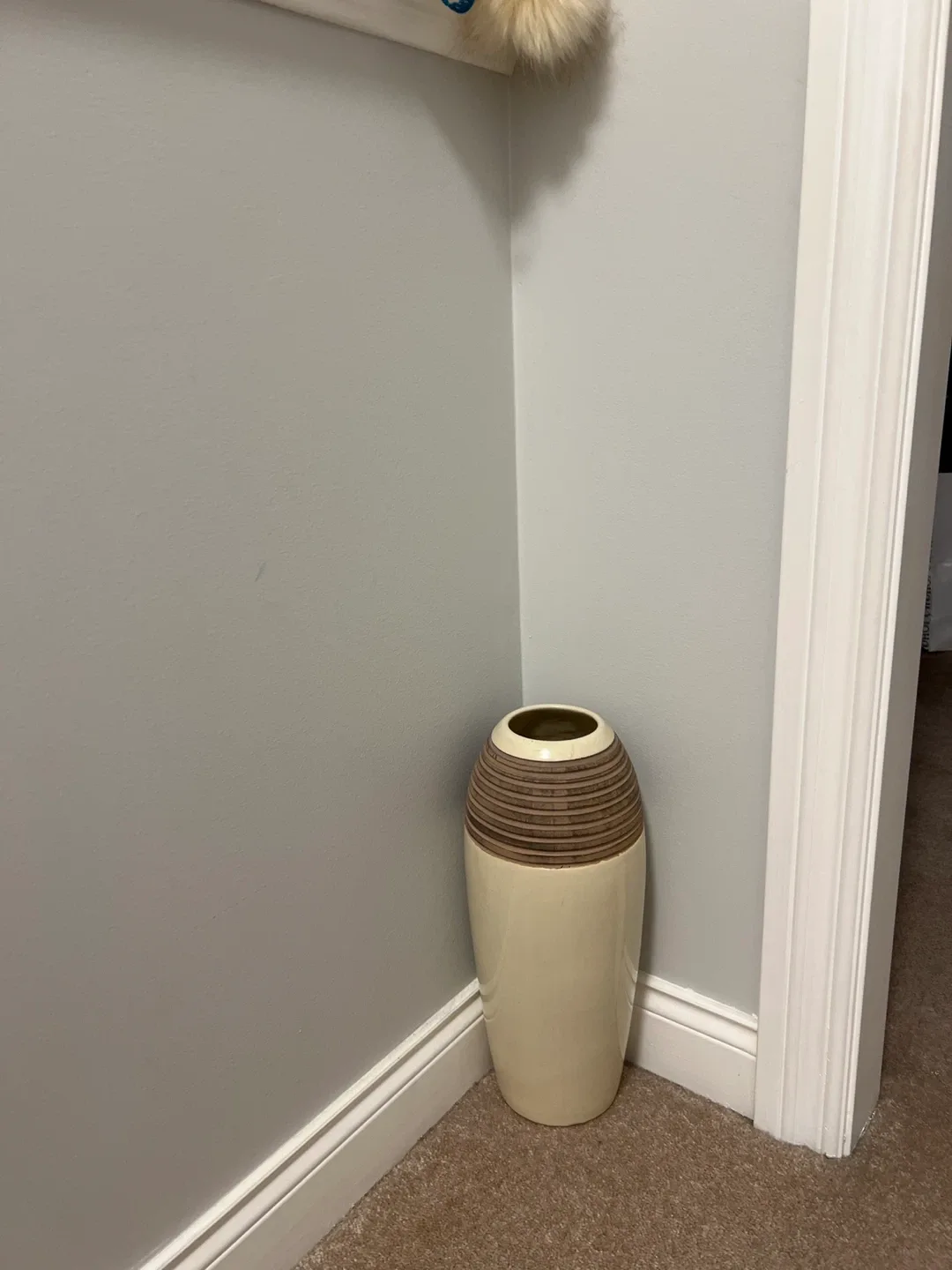 Decorative Beige & Brown Vase