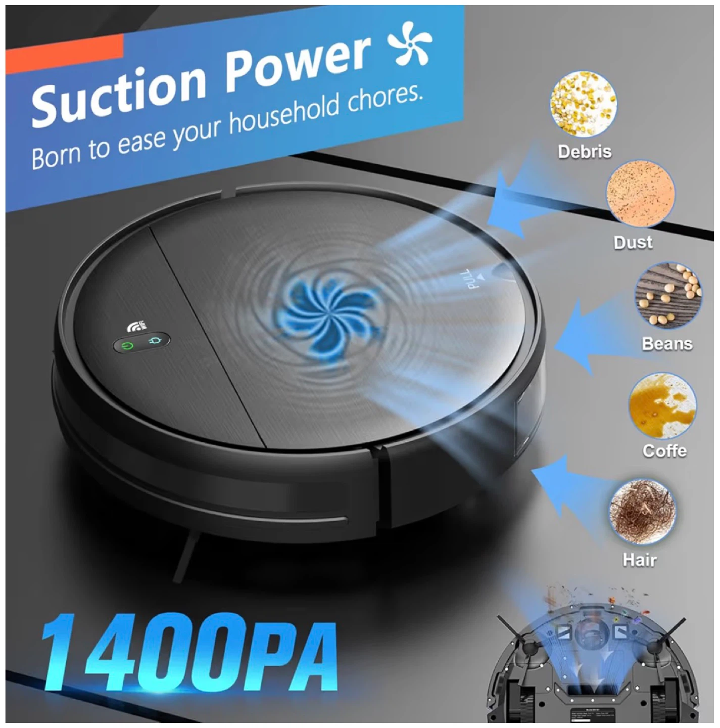 BR151 Robot Vacuum - Black - photo 2