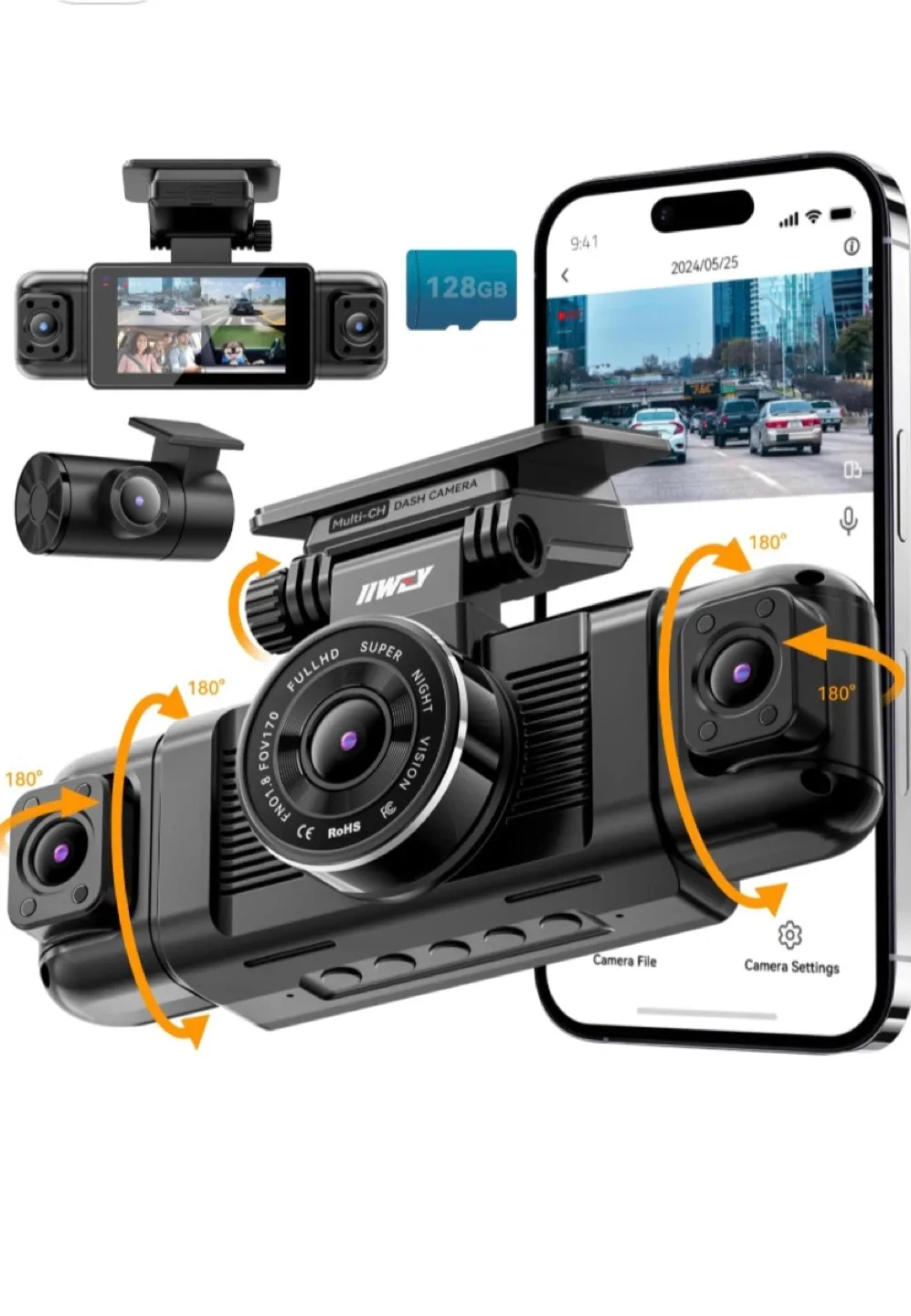 IIWEY N5 4-CH FHD Dash Cam