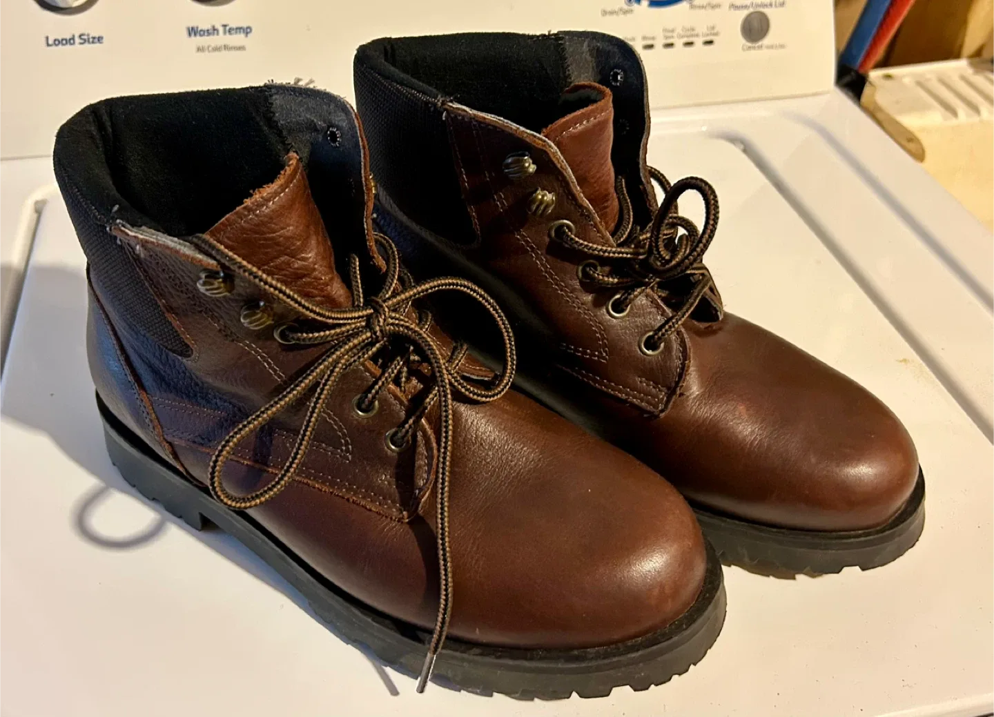 Men’s Dress Brown Leather Boots Size 8.5