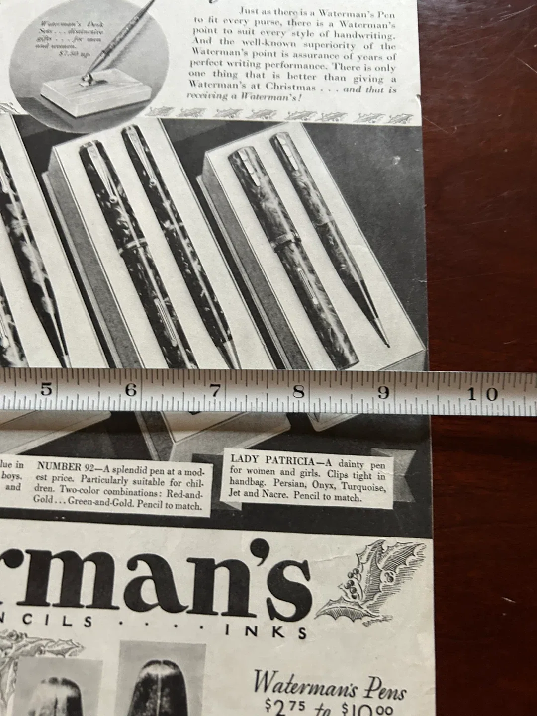 Waterman's pen fountain vintage antique ad 1920s 1930s art image indicator(5)