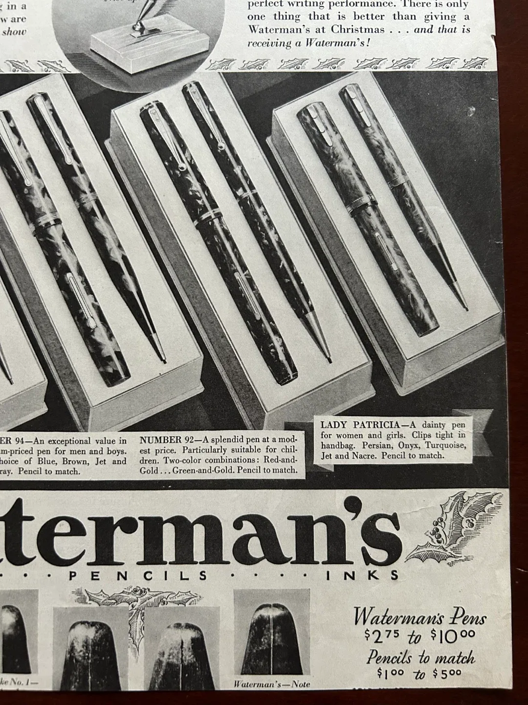 Waterman's pen fountain vintage antique ad 1920s 1930s art image indicator(3)