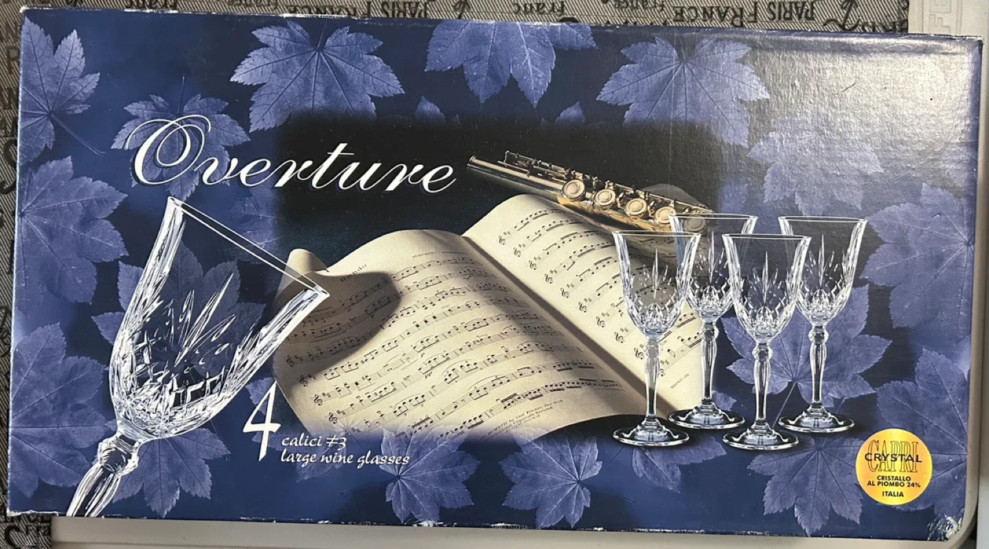 Overture 4 Large Wine Glasses - New in Box! image indicator(2)