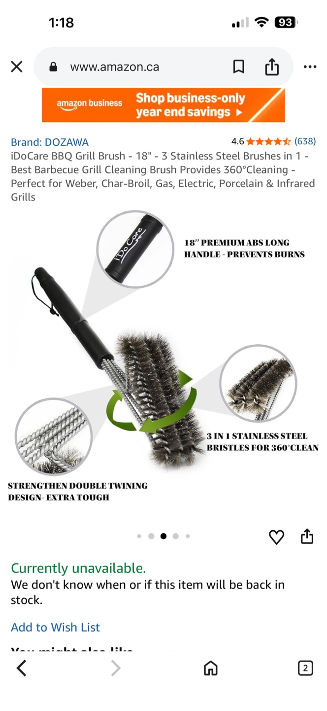 BBQ Grill Brush - 18 inch - photo 3
