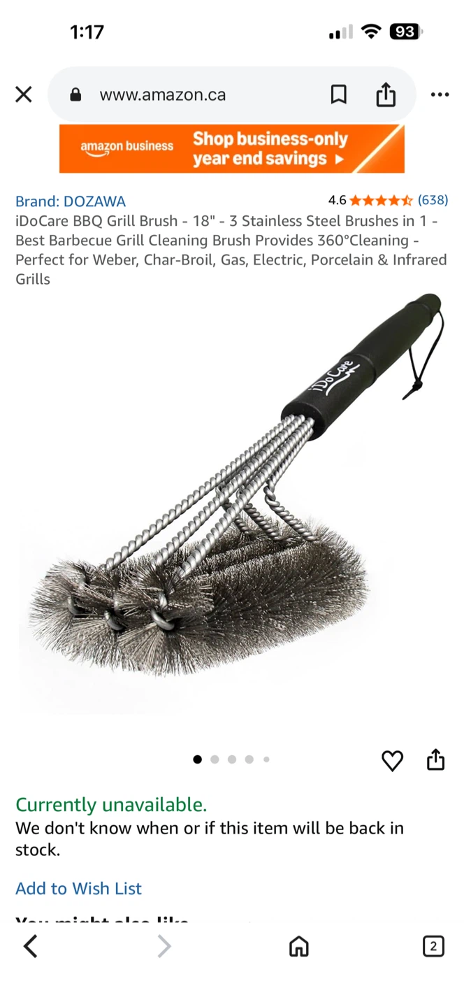 BBQ Grill Brush - 18 inch