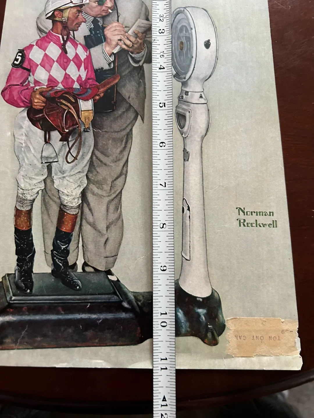 Weighing In (The Jockey) Norman Rockwell horse racing ad art image indicator(5)
