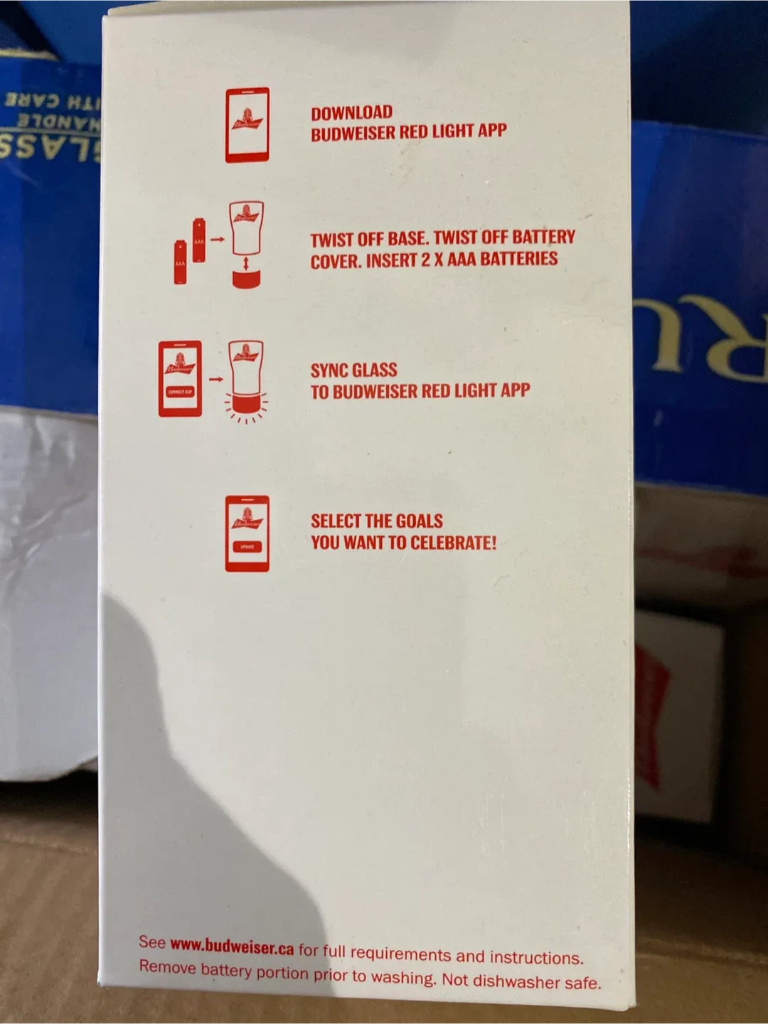 Budweiser Red Light Glass 467g/414ml image indicator(2)